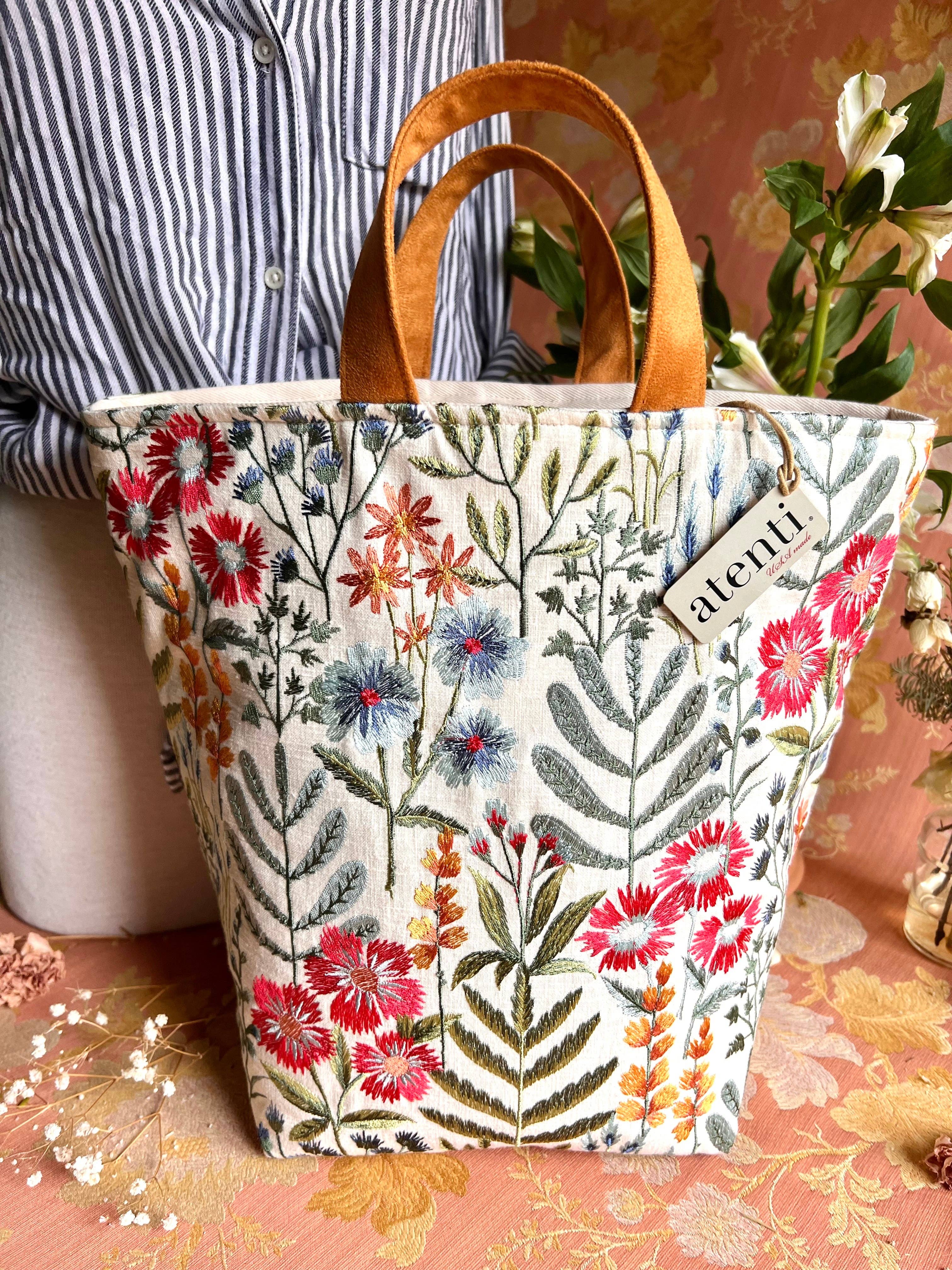 Atenti – Großhandel Tragetasche – Damen – Projekt-Tasche für Stricken und Häkeln: Wildflower Hope von Atenti3