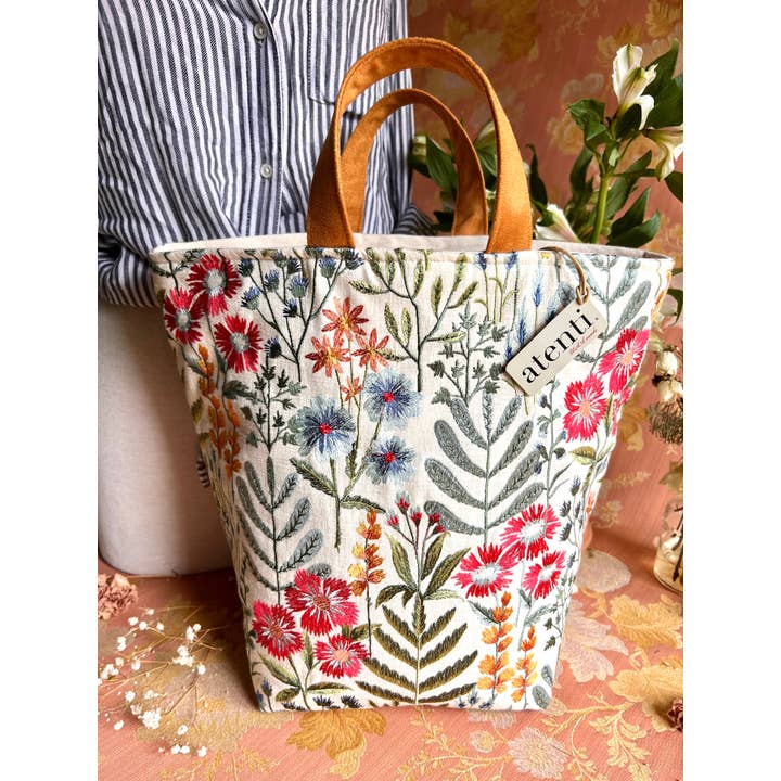 Atenti – Sacola - Mulher por atacado – Saco Organizador de Tricô e Crochet Project: Wildflower Hope3