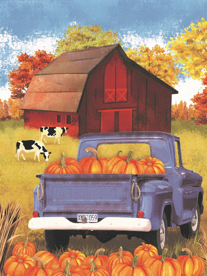 Fall Farm House Flag 28in by 40in for wholesale by Wholesale Home Decor