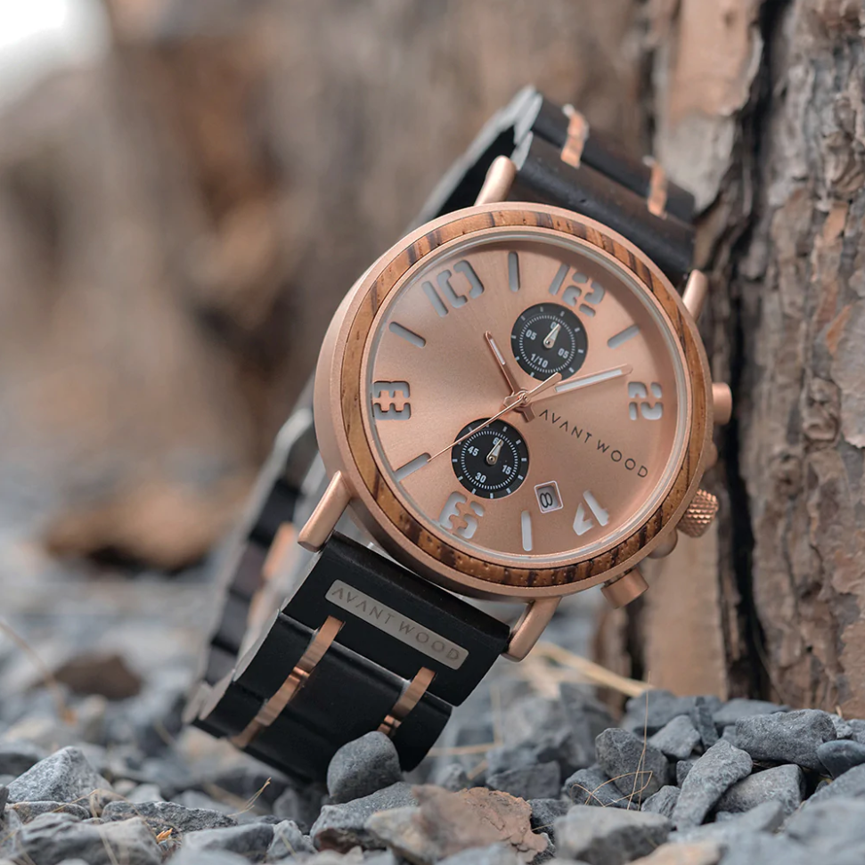 AvantWood - Wholesale Wrist Watch - Men's - Pilot - Rose Gold - Men's Watch4