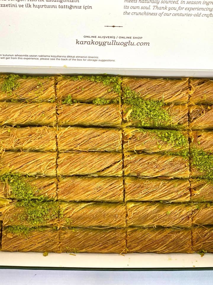 Karakoy Gulluoglu | Turkish Burma Kadayif with Pistachio for wholesale by Aladdin