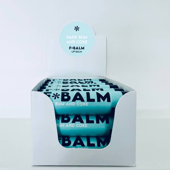 18-CASE PACK Dark Rum & Coke Moisturizing Flavoured Lip Balm for wholesale by The F*Balm