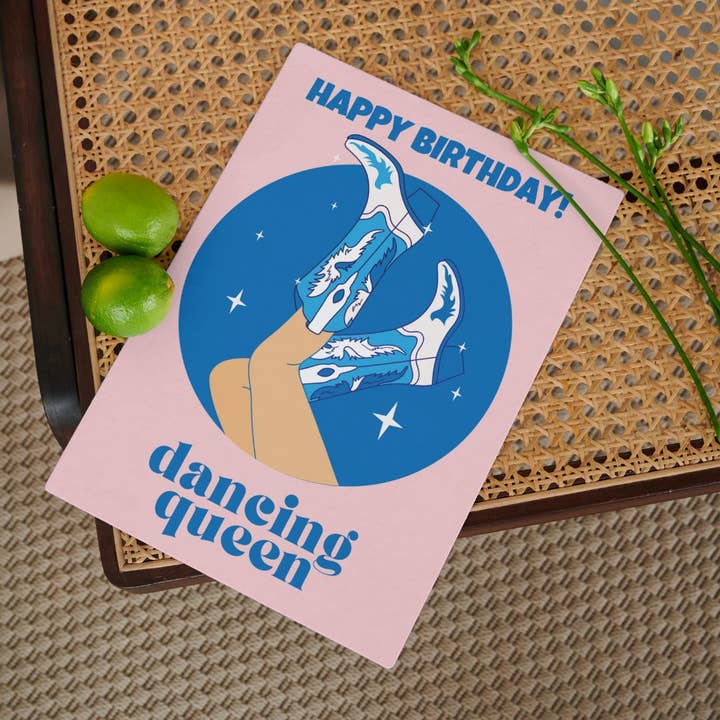 Littlepapertrailco - Wholesale Birthday Card - Dancing Queen Birthday Card - Mamma Mia Inspired 17Th