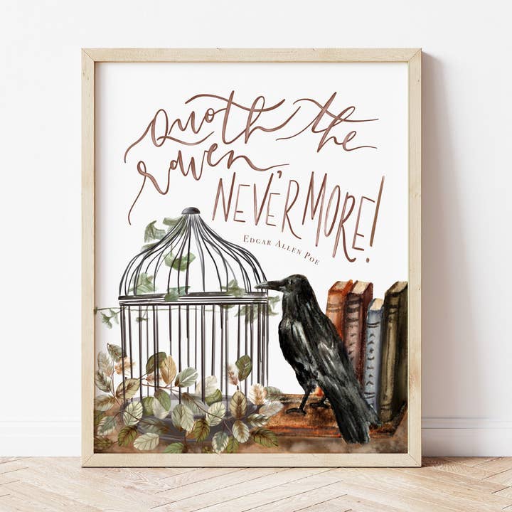 Fox and Wild - Vente Affiche d'art - Impression Raven Nevermore/Edgar Allen Poe/Impression 8 x 100