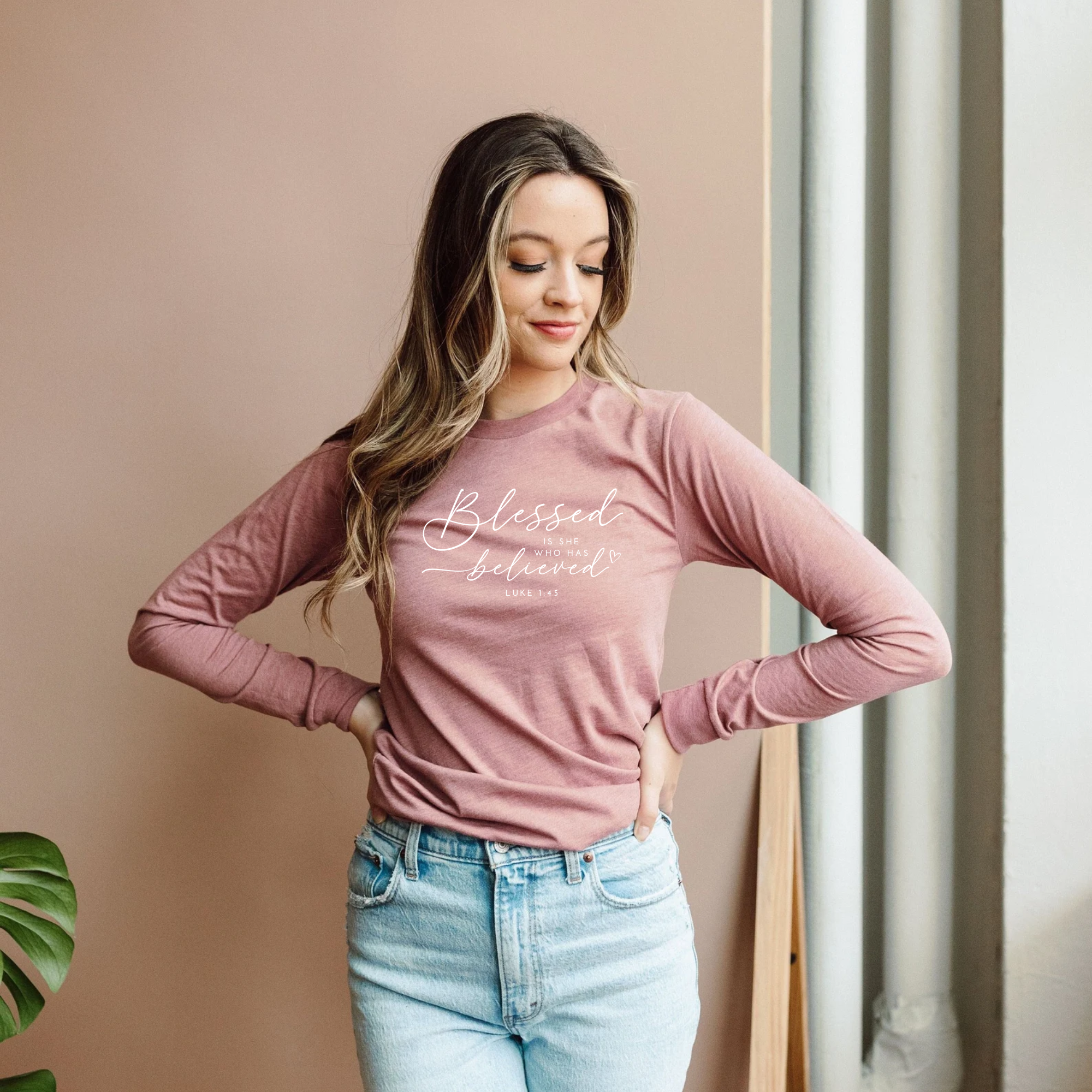 Faith & Life Christian Brands – Großhandel T-Shirt mit Siebdruck – Damen – Blessed Fall Graphic Langarmshirt mit benutzerdefiniertem Vers oder Text23