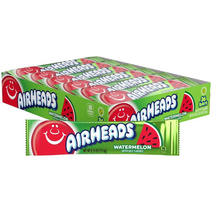 I Got Your Candy - Wholesale Taffy - Airheads Taffy Watermelon 0.55oz - 36ct