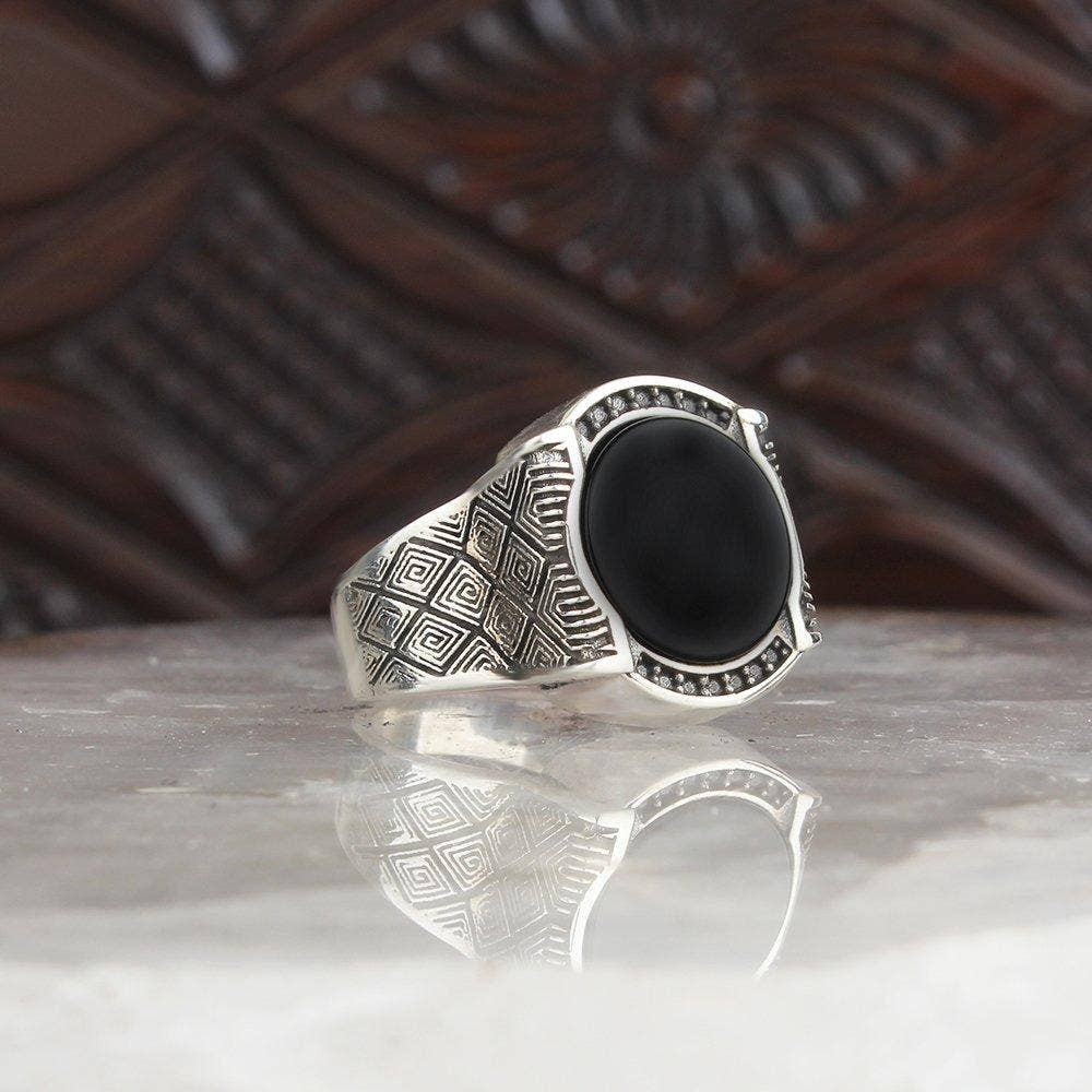Ephesus Jewelry - Wholesale Cocktail/Statement Ring - Round Gemstone Ring with Black Onyx1