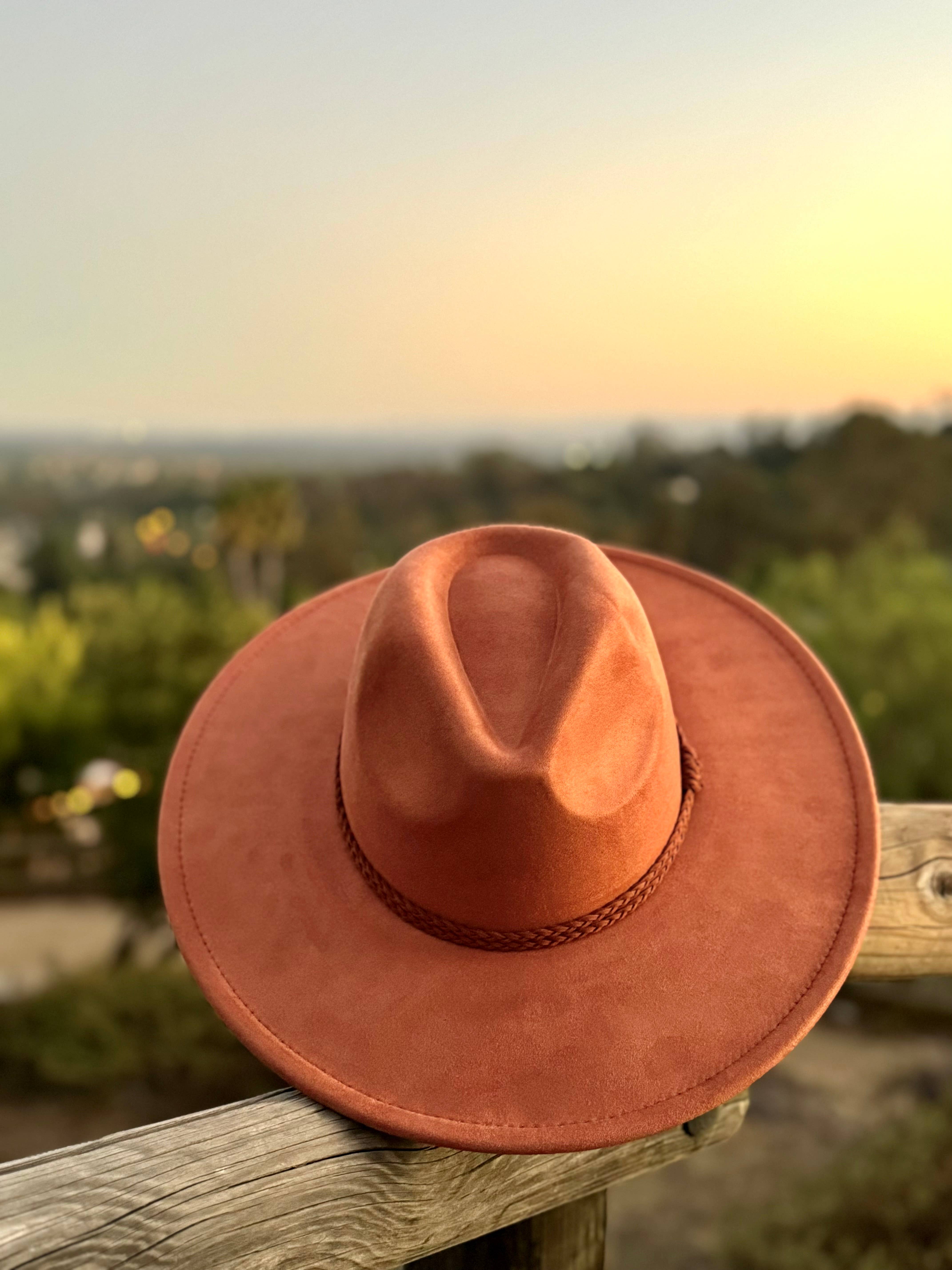 Justin & Taylor - Wholesale Fedora - Women's - Farmers Fest || Braided Belt Brimmed Fedora2