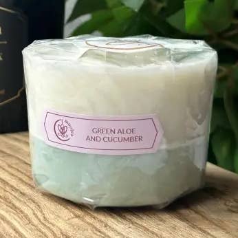 Recharge de bougie en cire de soja à l'aloès vert et au concombre pour la vente par Moolea