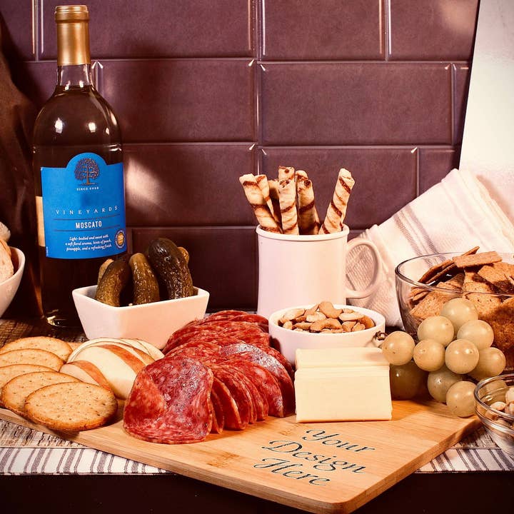 Custom Engraved Bamboo Cutting Board for wholesale by Rustic Cedar Co