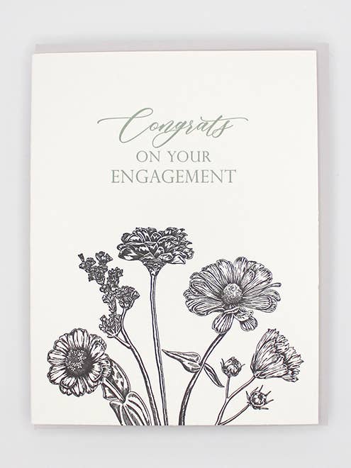 Félicitations pour votre carte typographique de fiançailles pour la vente par Rust Belt Love Paperie