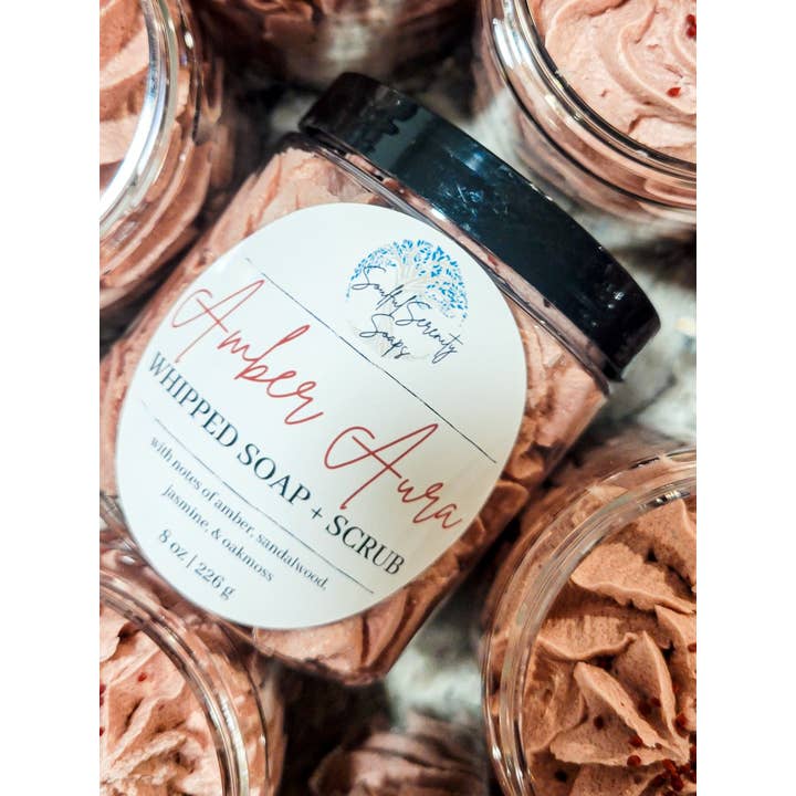 Soulful Serenity Soaps - Wholesale Whipped Soap - Amber Aura Whipped Soap + Scrub5