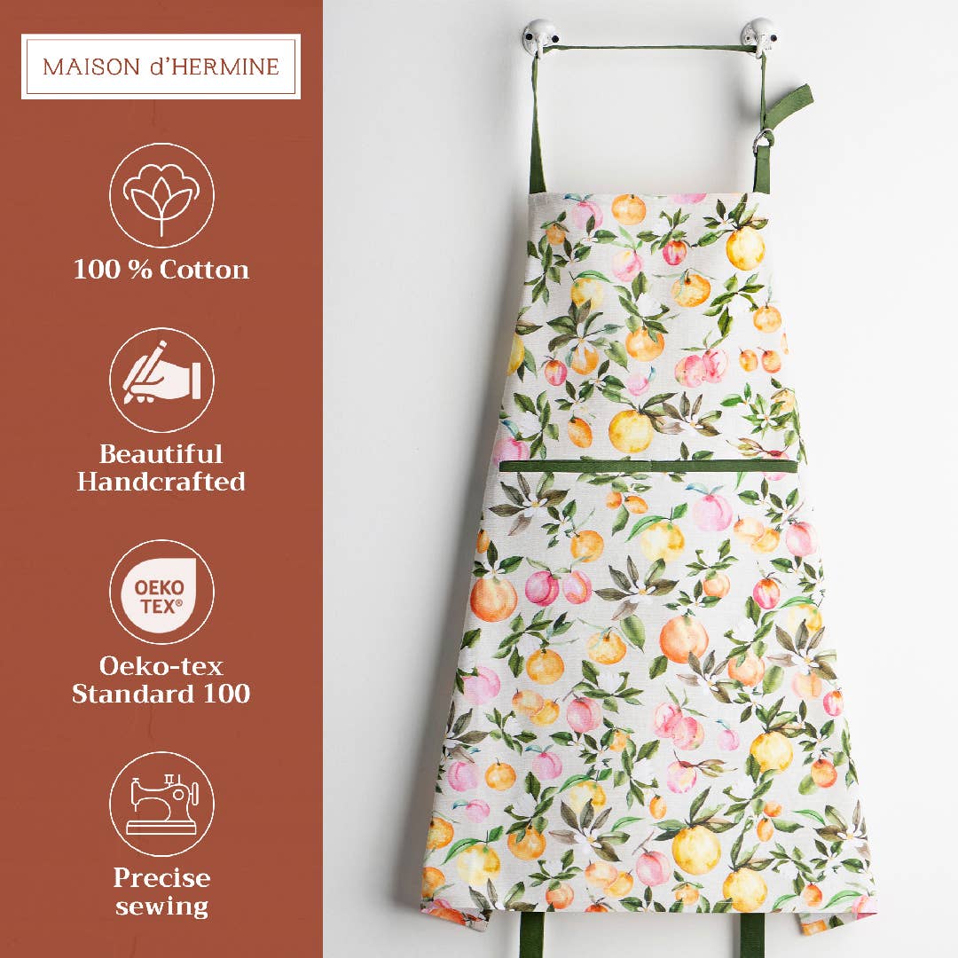 Maison d'Hermine - Design in Every Thread - Wholesale Apron - Apron 100% Cotton - Everyday Cooking - Soleil Fruite1
