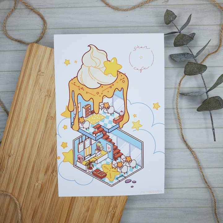 Impression d'art Café Étoile pour la vente par PrettyBoiStudio