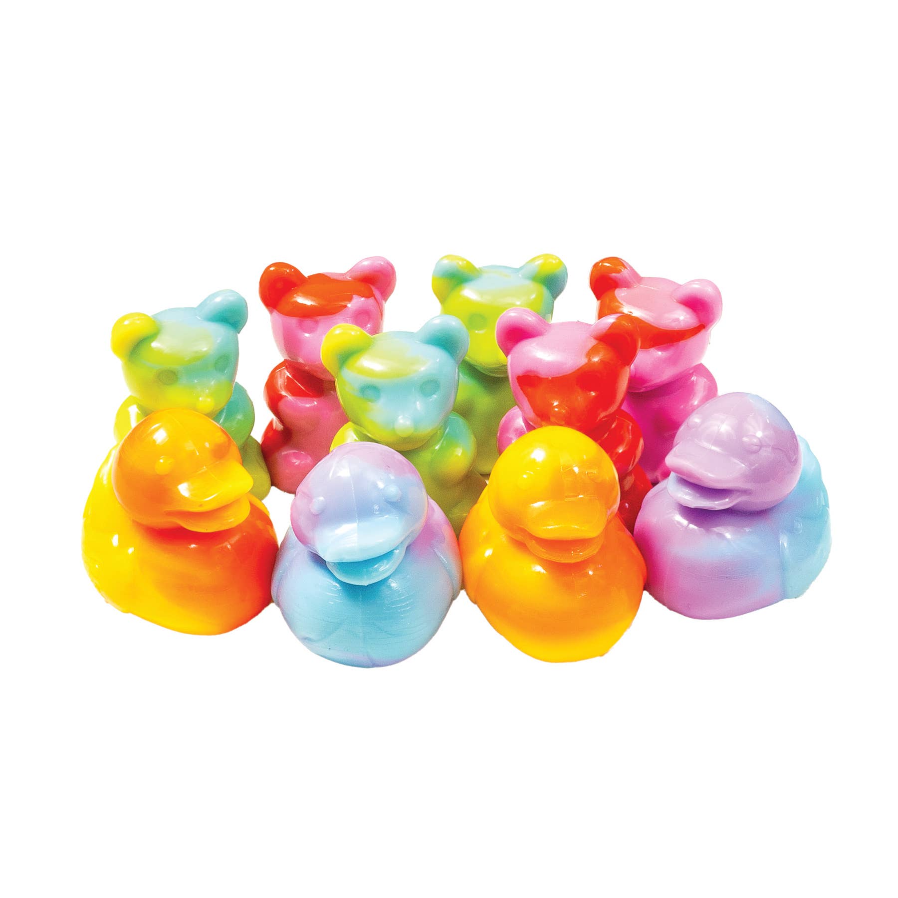 Geddes - Wholesale Squishy Toy - Kids & Baby - SCENTED TIE DYED SQUISHY GUMMY BEAR AND DUCKIE   12/DSP4