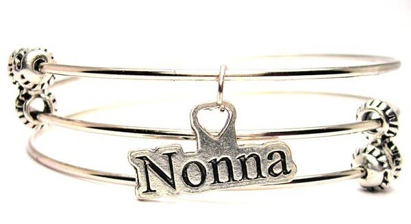Chubby Chico Charms - Wholesale Bangle Bracelet - Nonna Triple Style Bangle Bracelet0