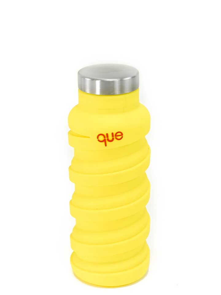 12oz Collapsible Water Bottle - Citrus Yellow for wholesale by Que Factory