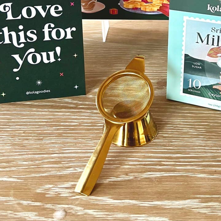Kola Goodies - Wholesale Tea Strainer/Infuser - Kola Goodies Gold Tea Strainer