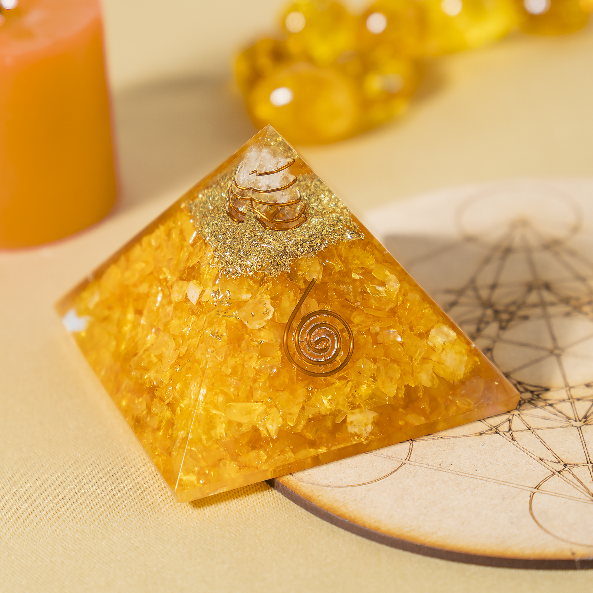 Soothing Crystals - Wholesale Spiritual Stone/Crystal - Orgone Pyramid | Citrine Pyramid | Crystal Energy Pyramid0
