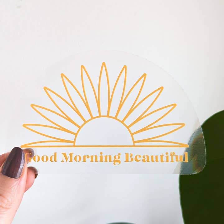 Good Morning Beautiful Sunflower Suncatcher for wholesale by Savaria Marie Design