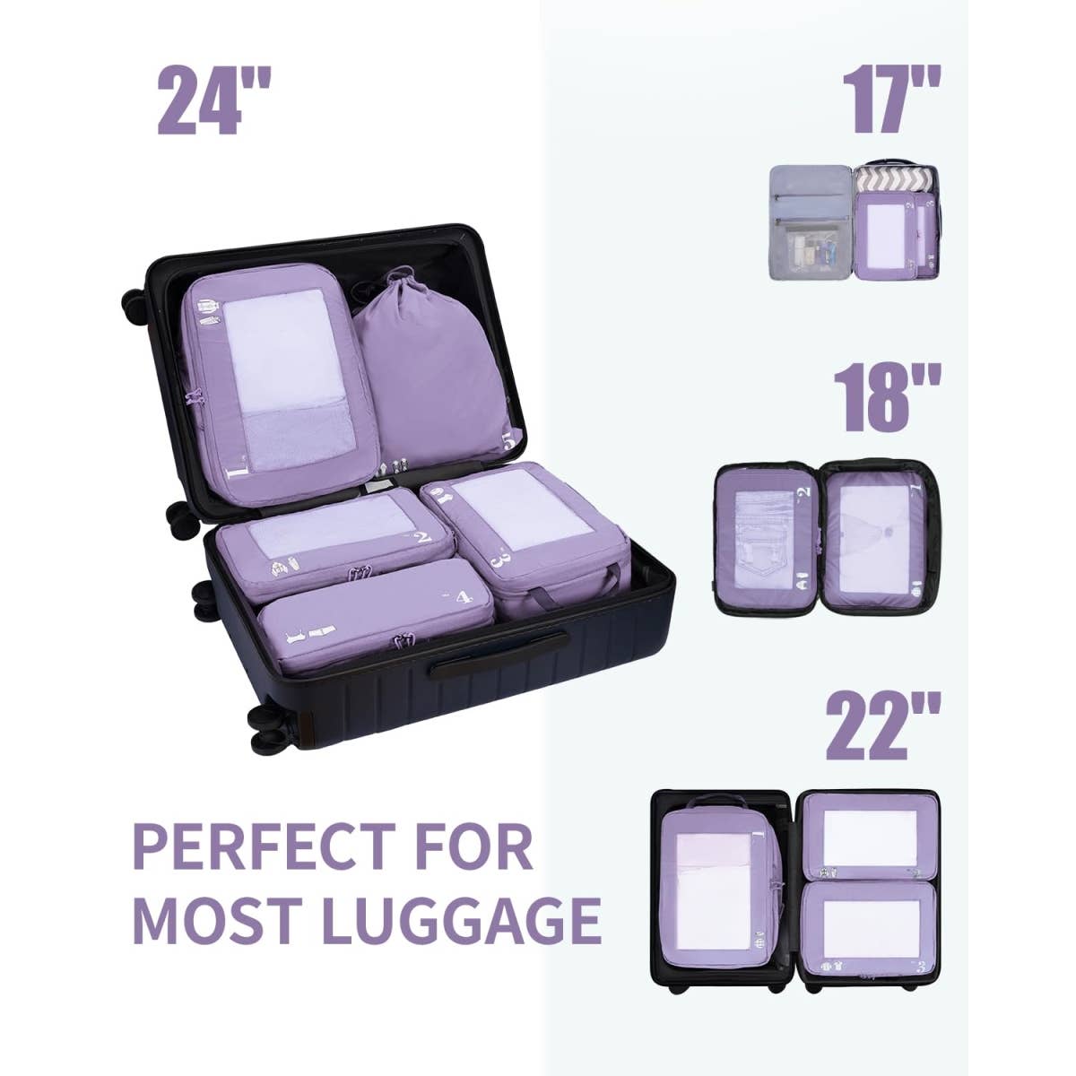 wandf - Wholesale Travel Set - 5 Set Compression Packing Cubes for Suitcases Organiser Bags46