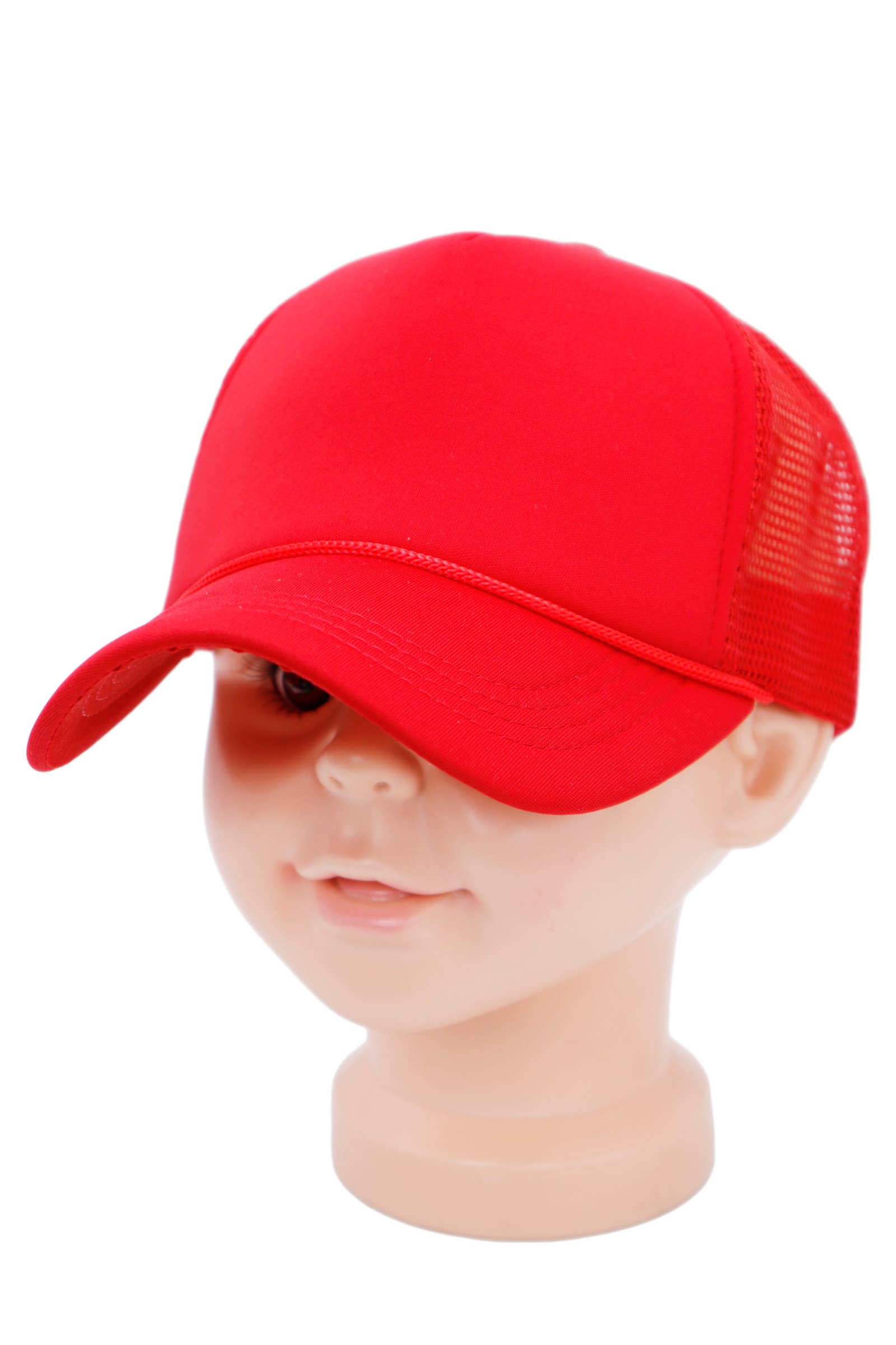 Cap Zone - Wholesale Baseball Cap - Kids - Kids Five Panel Sponge Padded Trucker Hat8