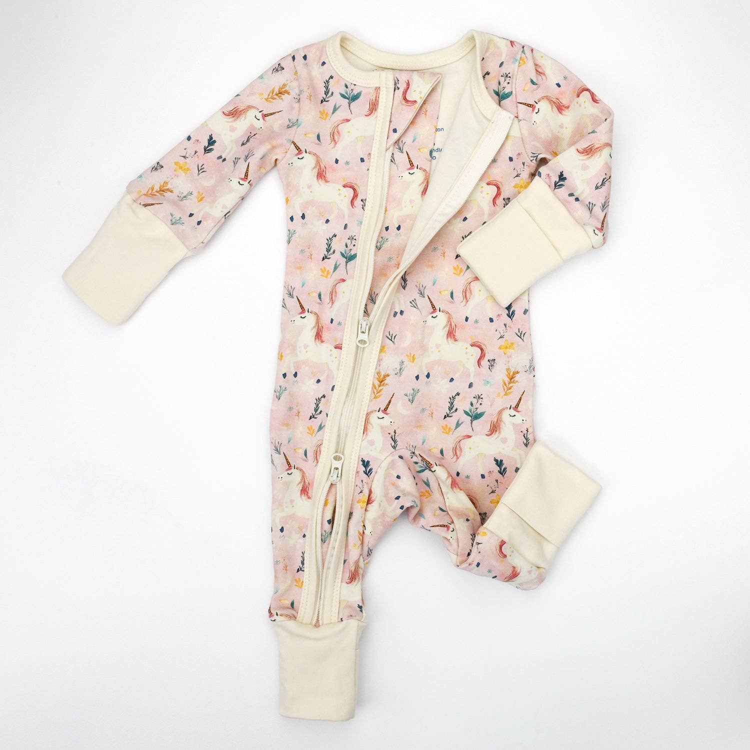 Earthy – Engroshandel Natdragt – til baby – Økologisk bomuld baby pyjamas 2-vejs lynlås foran, Zara1