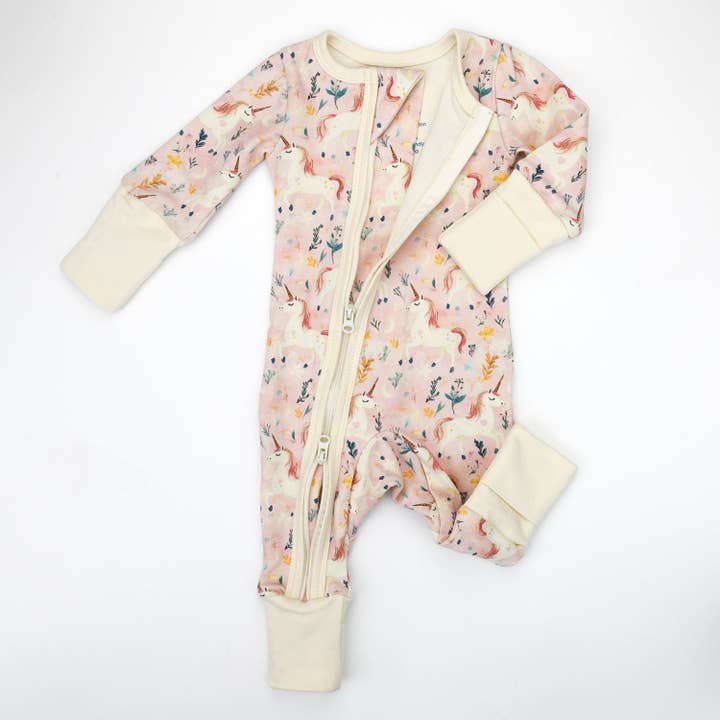 Earthy - Wholesale Sleepsuit - Baby - Organic Cotton Baby Pajamas 2-Way Zip Front Zipper Sleeper, Zara1