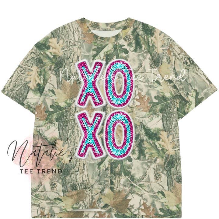 Faux Sequin XOXO for wholesale by Feathered Tracks Co.