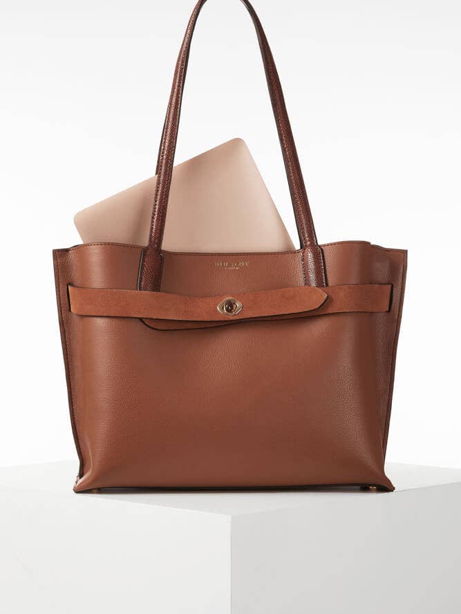Oriana Conker Laptop Tote for wholesale by Luella Grey London