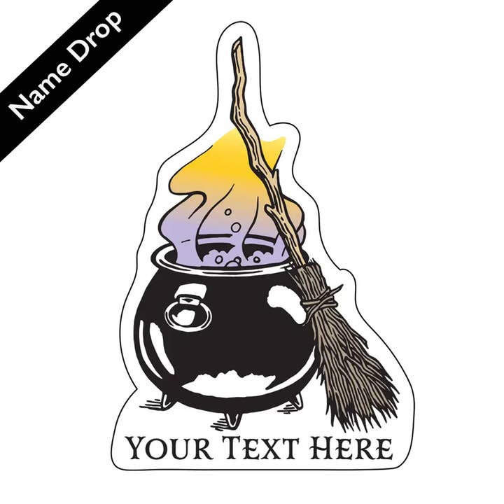 Autocollant de Nom de Chaudron | Autocollants Personnalisables pour la vente par Counter Couture