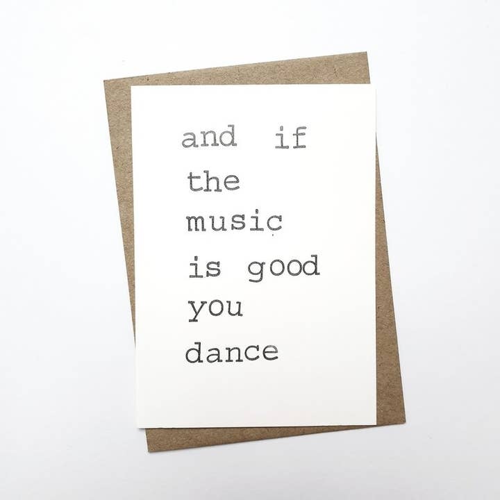 And if the music is good, you dance for wholesale by By Mar Postcards