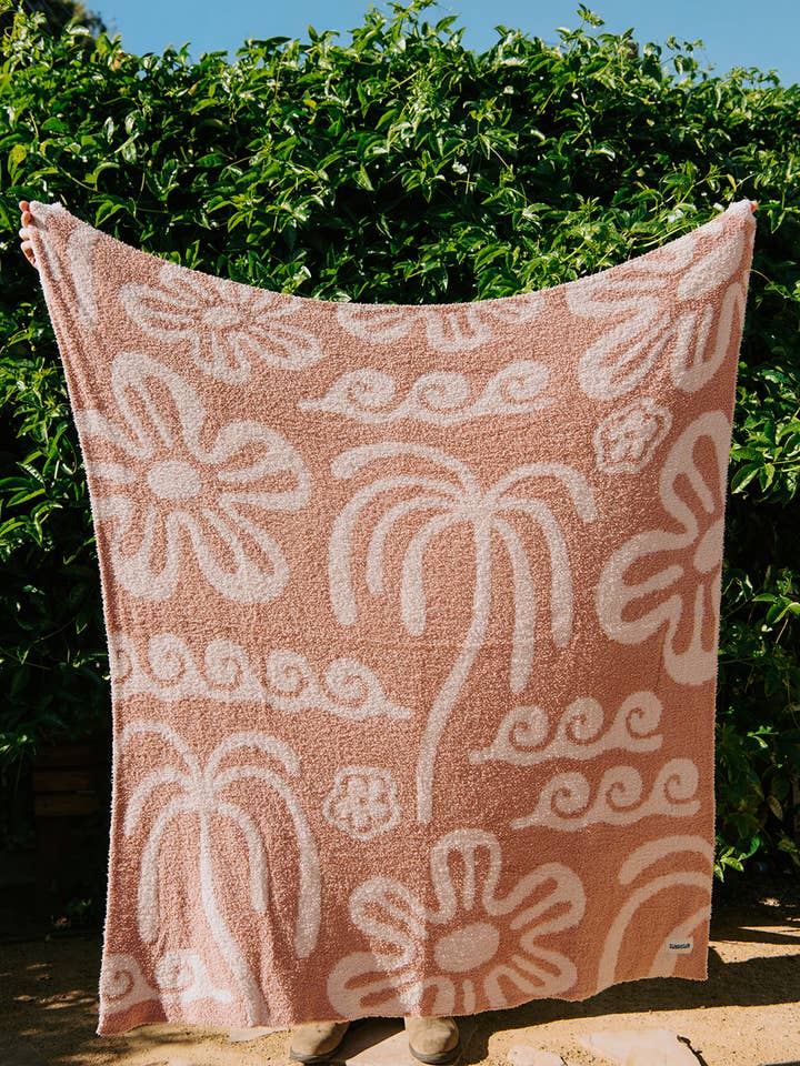 Hanalei Plüschdecke - Island Blush für den Großhandel von Sundream