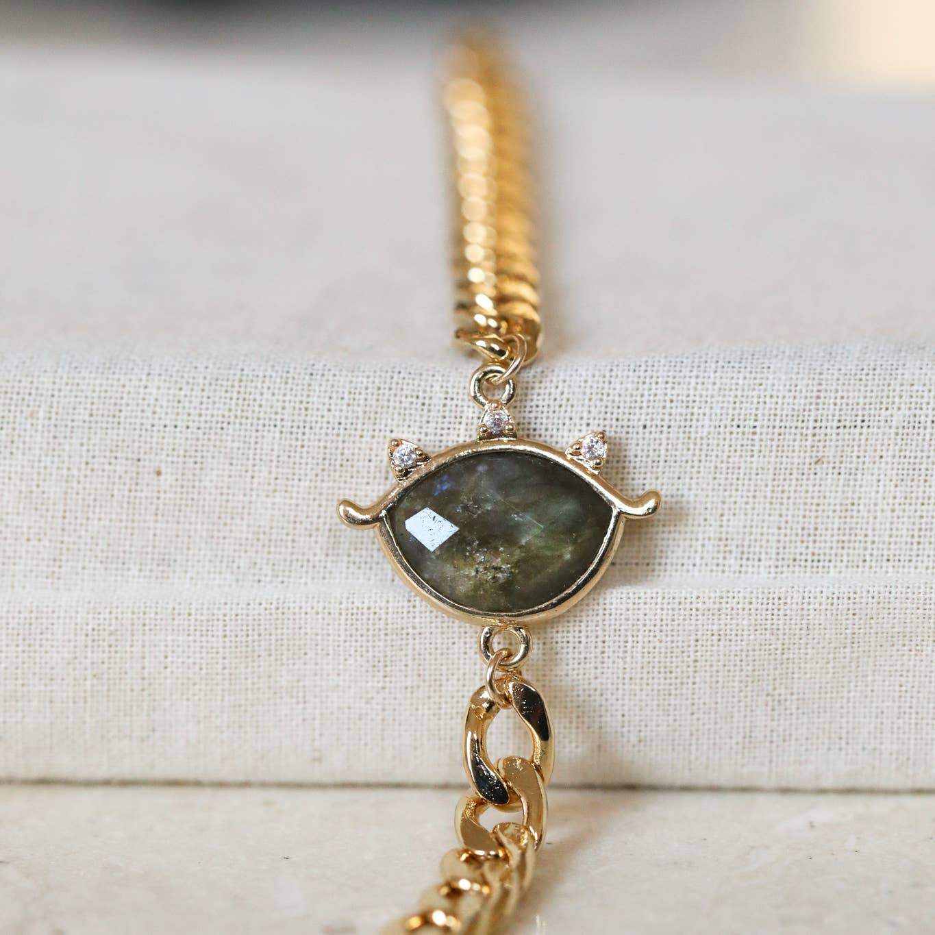 The Gilded Witch - Wholesale Charm/Dangle Bracelet - Third Eye Bracelet - Amethyst, Amazonite, Labradorite2