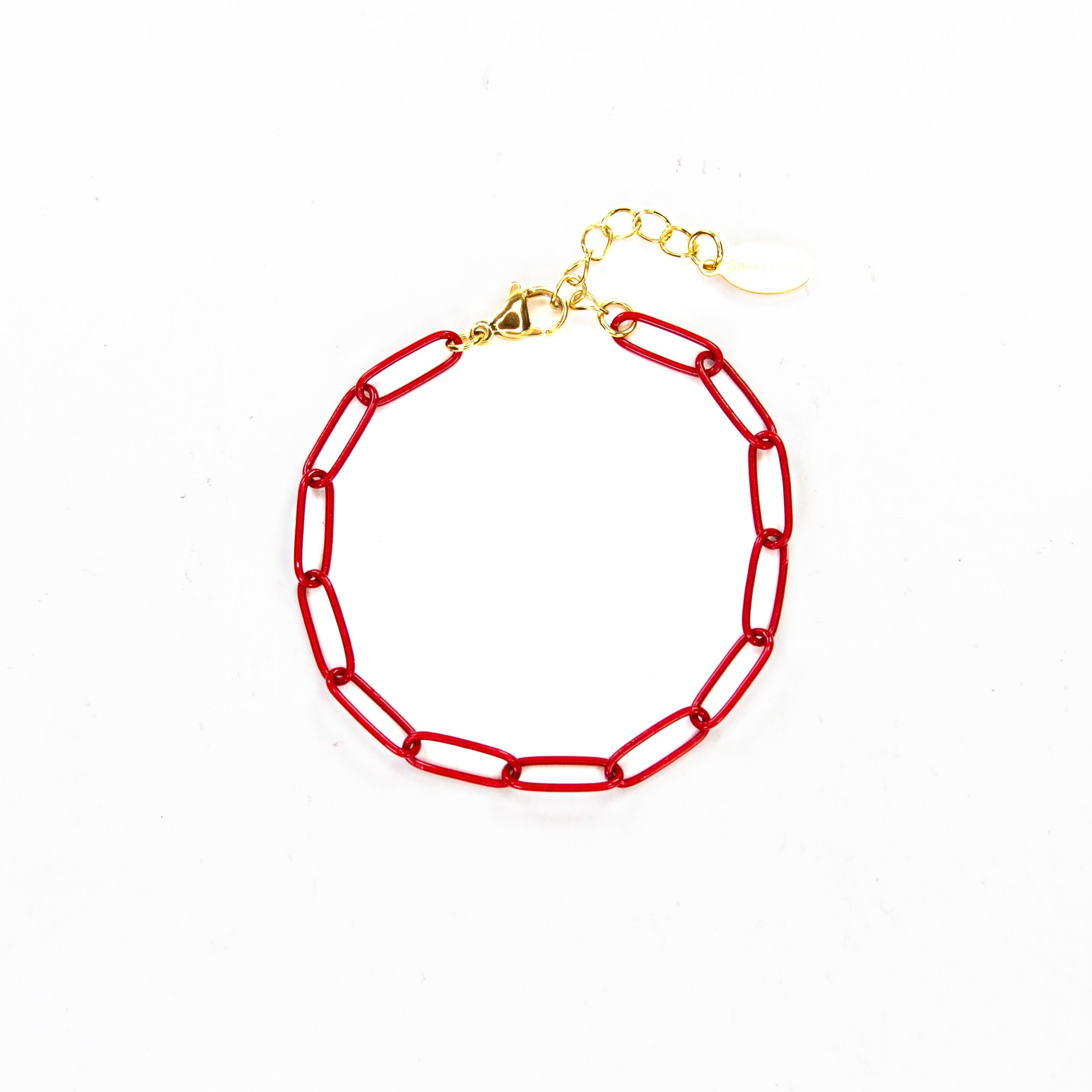 Savvy Bling - Wholesale Link & Chain Bracelet - Enamel 16+ Colors paperclip chain link bracelet16