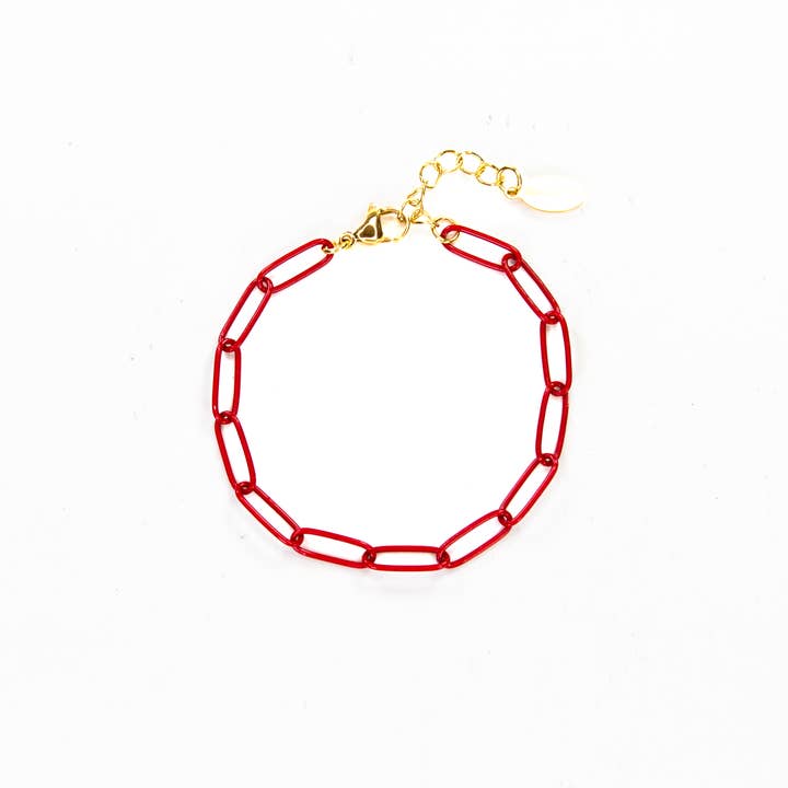 Savvy Bling - Wholesale Link & Chain Bracelet - Enamel 16+ Colors paperclip chain link bracelet16