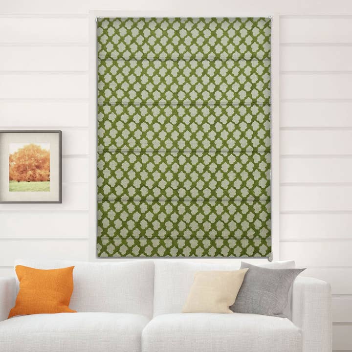 Fabdivine - Wholesale Blinds - Floral Block Print Thick Linen Blinds For Window - Badal1