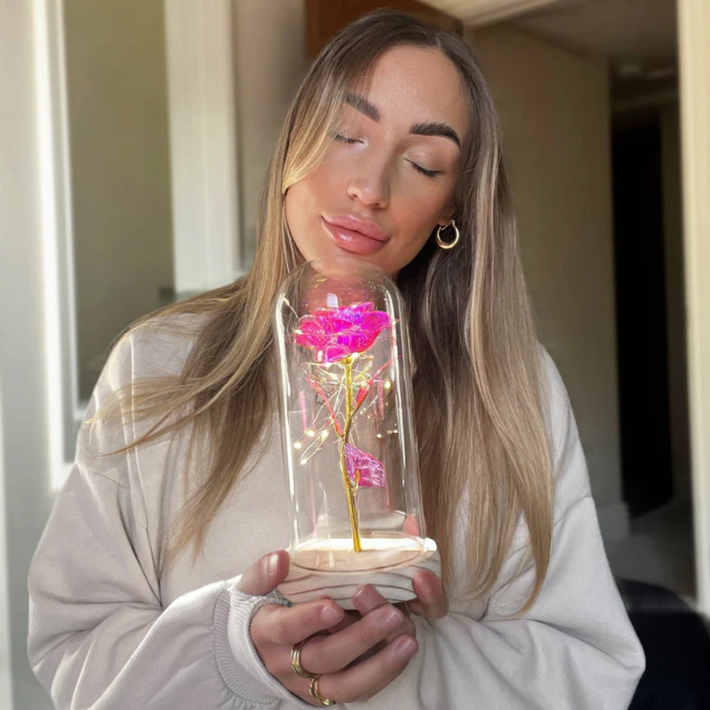 Moderny – wholesale Dekorativt bordsobjekt – Faerelle™ Glittrig Ros6