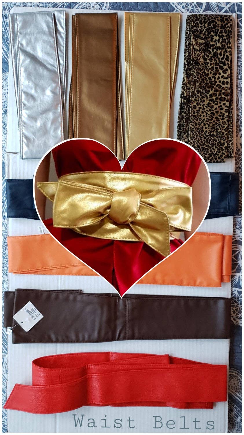 India Batik – Engroshandel Bælte - Dame – Damebælte med læderlook i syntetisk materiale, one size2