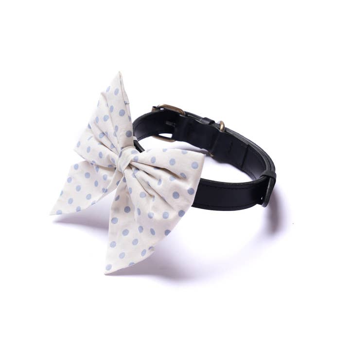 Sailor Bow - Polka Dot Blue for wholesale by The Paws