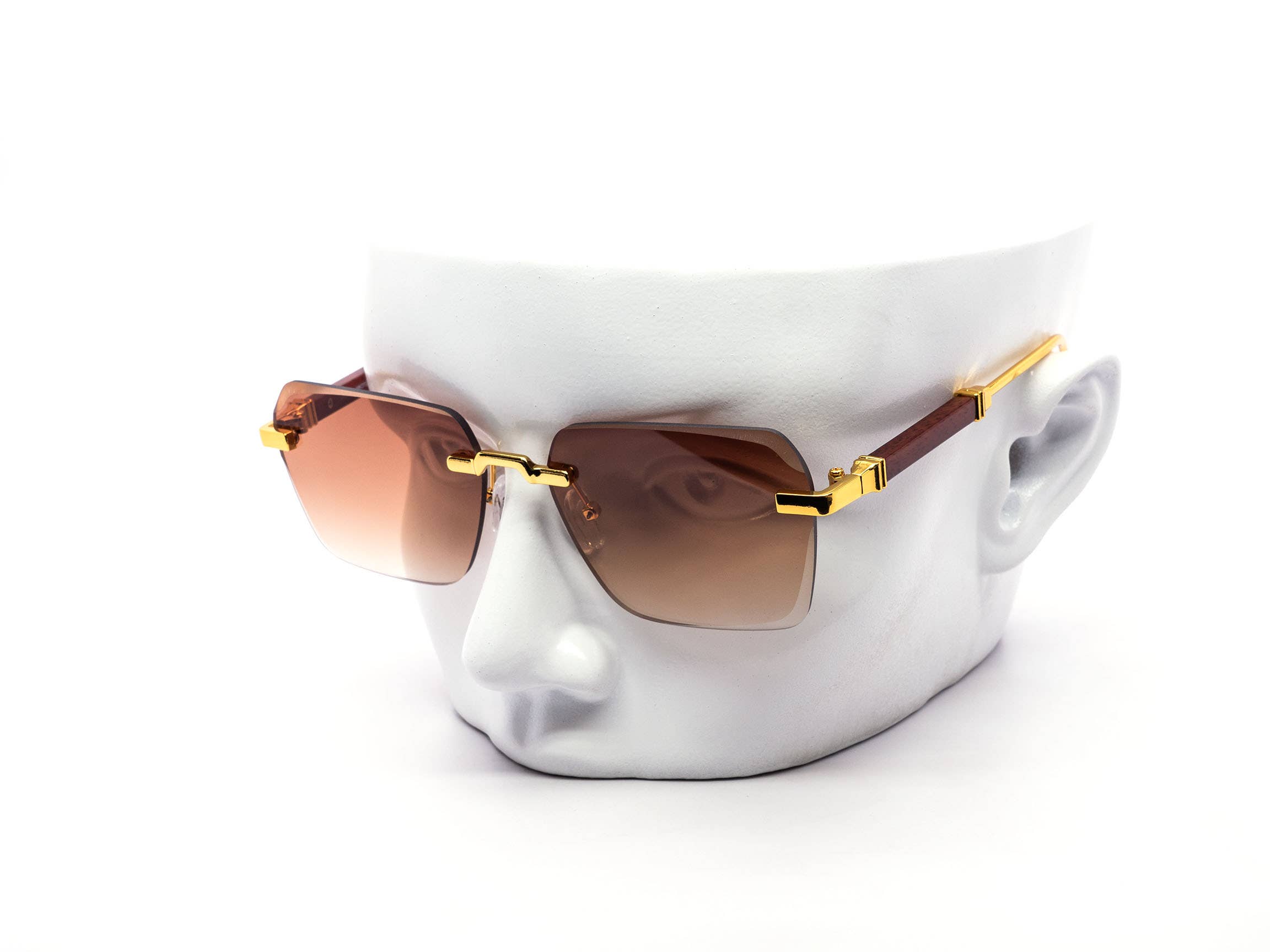 Still Friday - Wholesale Sunglasses - Unisex - Luxury Rimless Miter-Cut Gradient Lens Sunglasses4