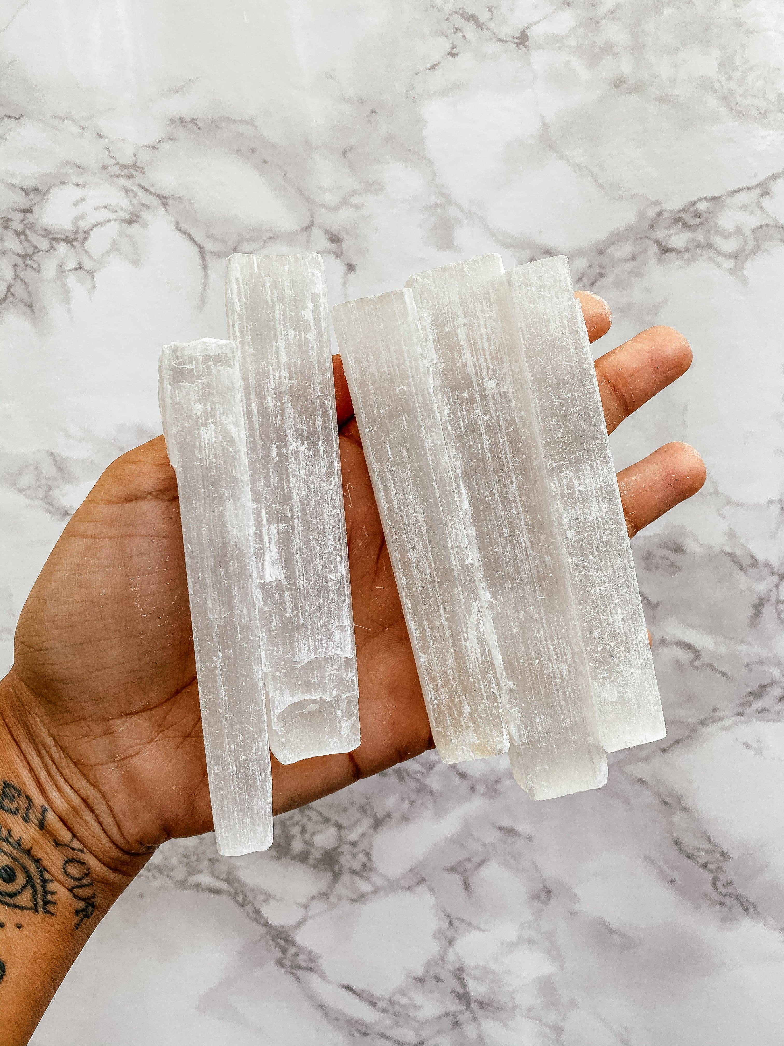 Peach and Pixie - Wholesale Spiritual Stone/Crystal - Selenite Wand ~3", Ethically Sourced1