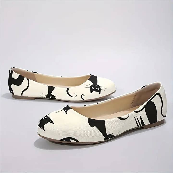 Omine Women's Wide Width Flat Shoes, Comfortable Casual Round Toe Classy Design Ballet Flats. for wholesale by OMINE