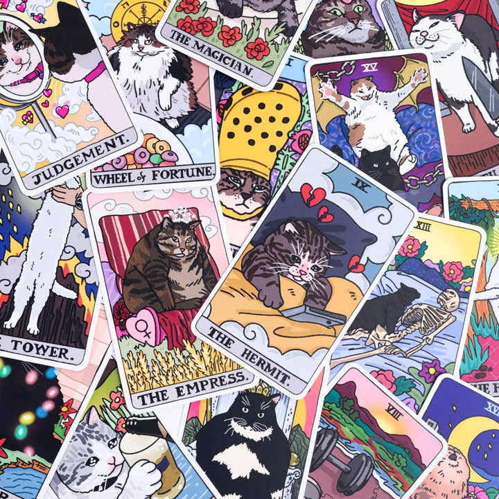 Chonky Goods by Ping Hatta. Studio - Wholesale Tarot Cards - The Original Cat Meme Tarot Deck 22 Major Arcana3