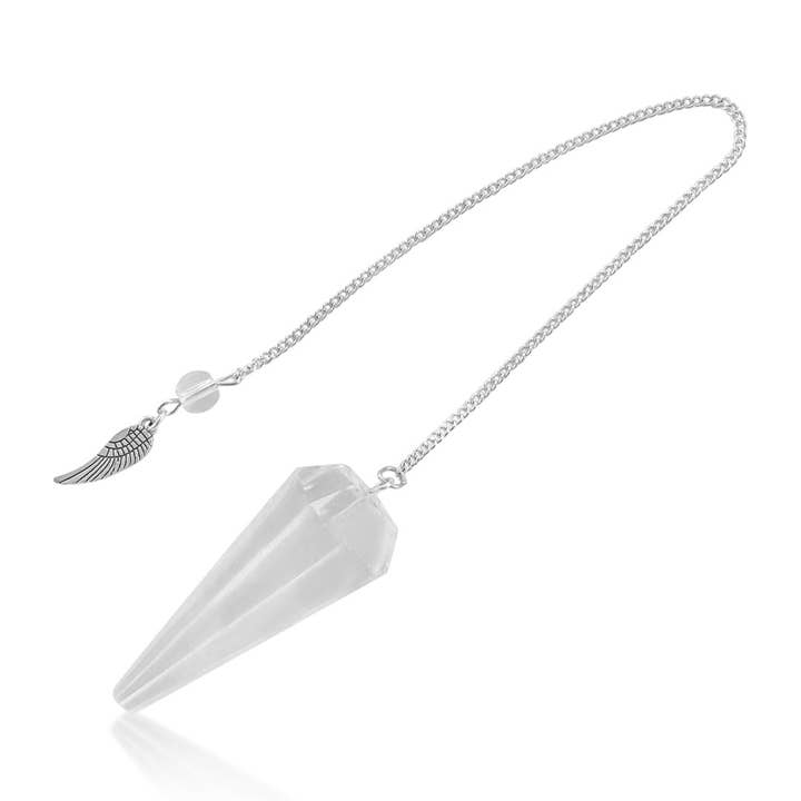 Pendentif pendule en quartz clair Master Healer pour la vente par Gogh Jewelry Design