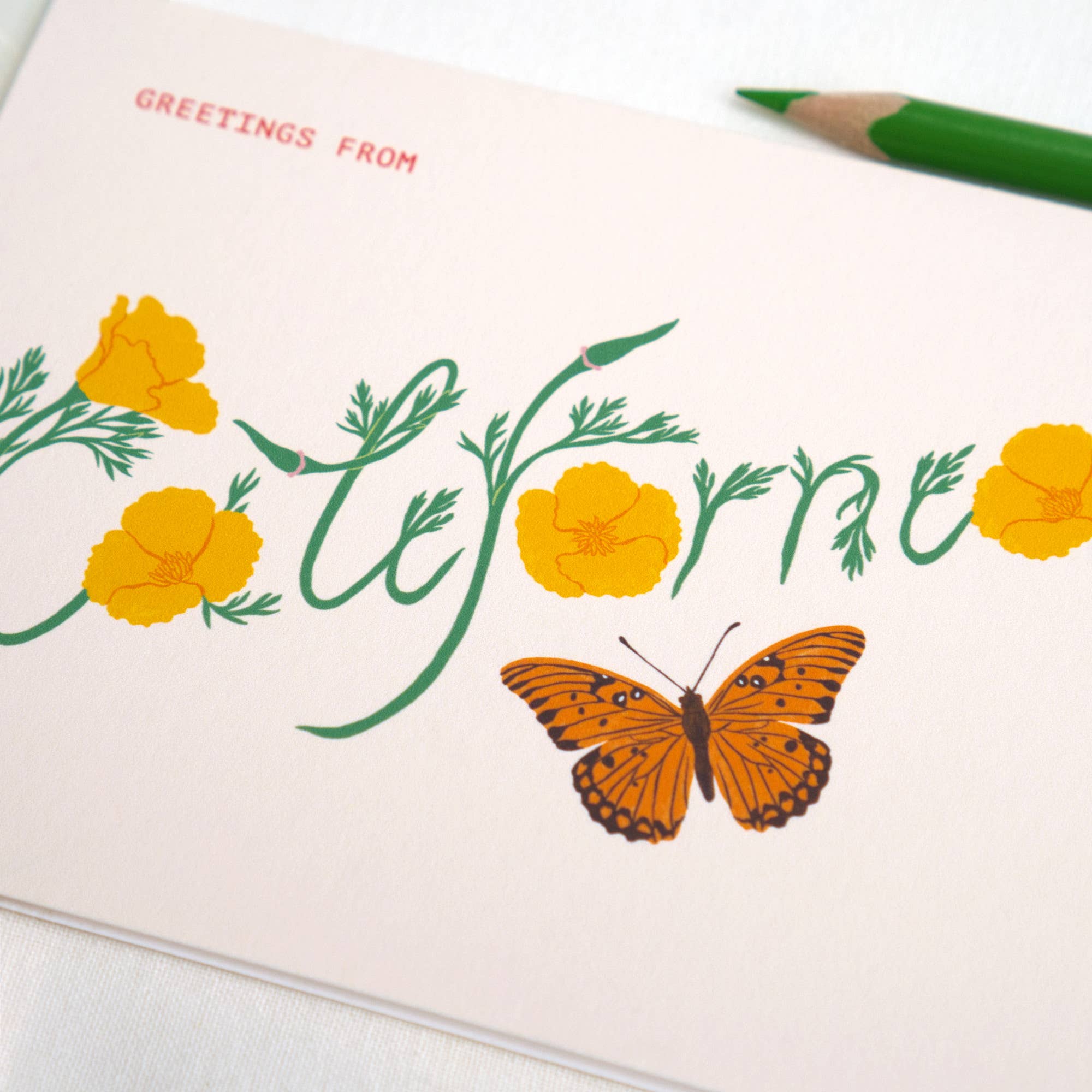 Cosmic Emigre - Wholesale Everyday Greeting Card - California Greetings Poppy Flowers Card2
