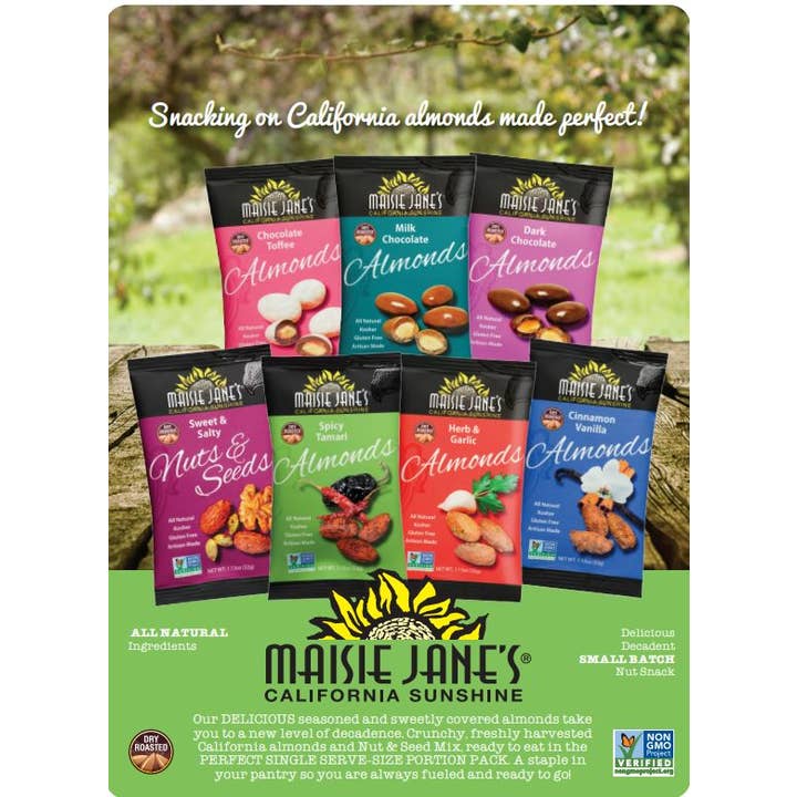 Maisie Jane’s - Wholesale Nuts - Sweet & Salty Nuts & Seeds, Snack Pack (500) 1.13 oz.- BULK