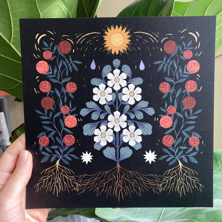 Serena Niesley - Wholesale Art Print - Rooted and the Rain (8x8 Print)1