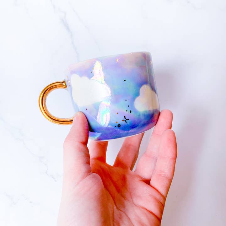 Peachpot Ceramics – Engroshandel Kaffekrus – Porcelæn Cloudy Krus (8 oz)3