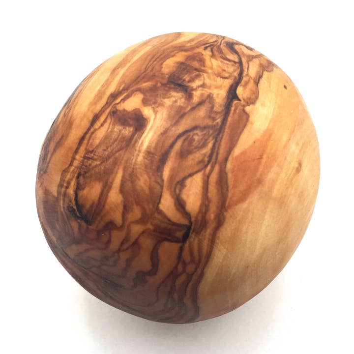Olivenholz-Ball freihand geschnitzt Deko Holz Ball groß für den Großhandel von medina mood